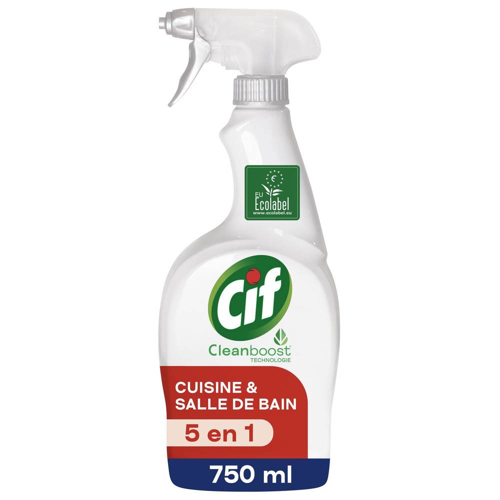 Cif - Nettoyant ménager cuisine et salle de bain 5en1