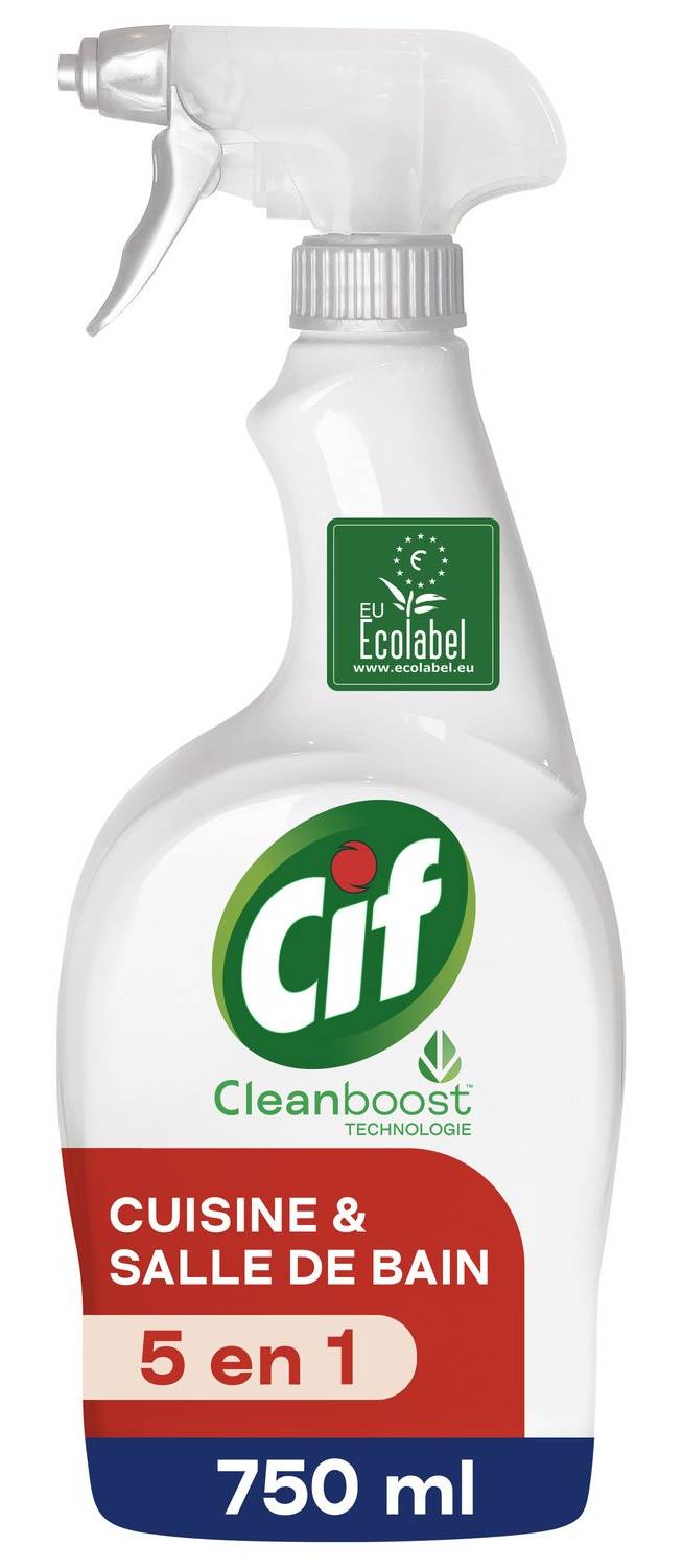 Cif - Nettoyant ménager cuisine et salle de bain 5en1 (750ml)