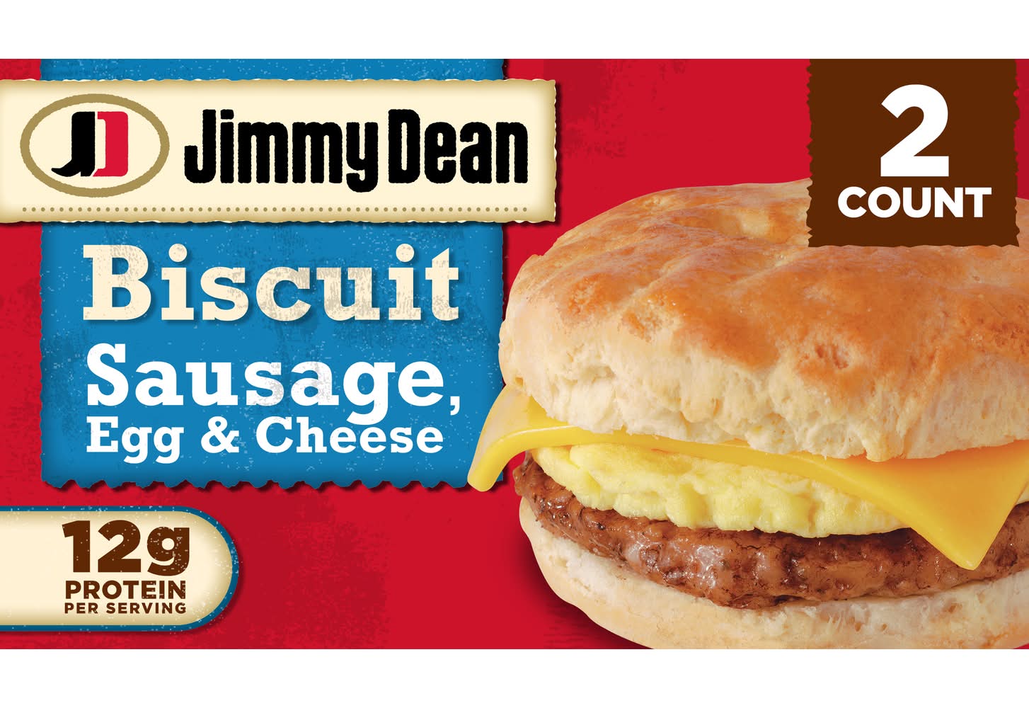 Jimmy Dean Sandwiches, Biscuit Sausage Egg & Cheese (9 oz, 2 ct)