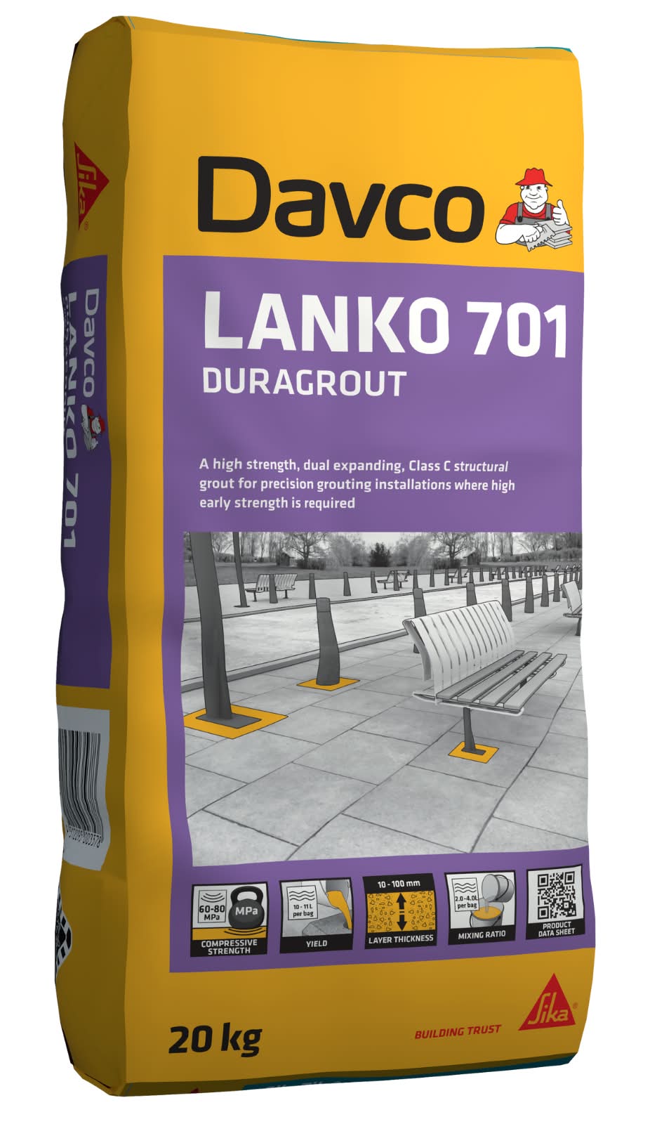 Lanko 20kg 701 Duragrout Structural Grouting