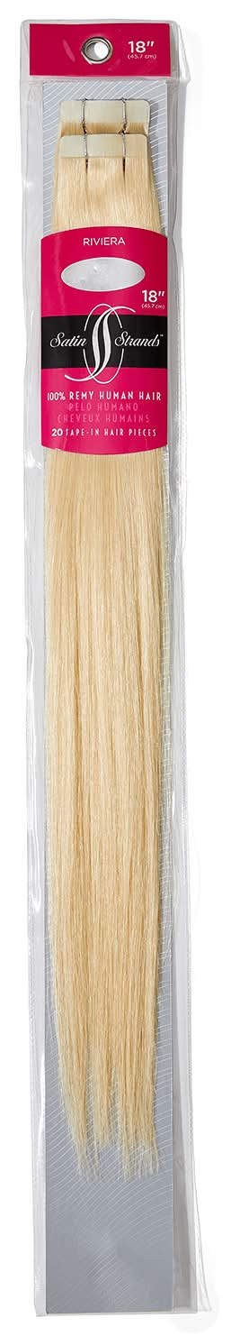 Satin Strands Tape in Remy Human Hair Extensions, 18 in  display picture 3