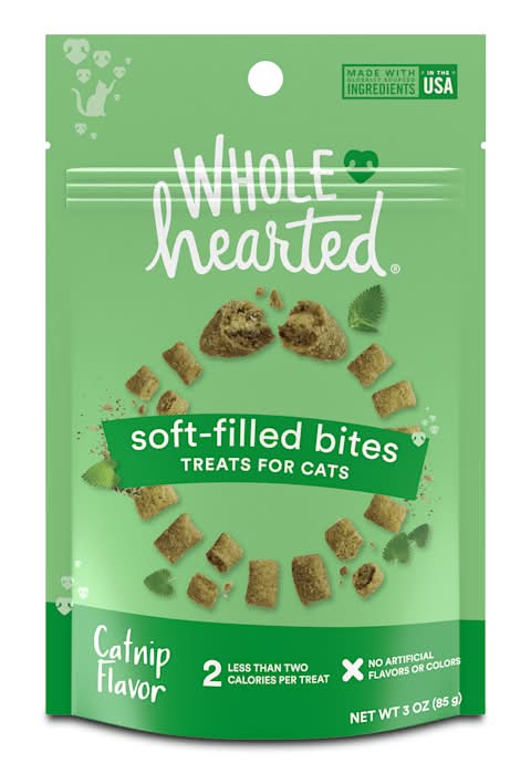 WholeHearted Soft-Filled Bites Cat Treats, Catnip (3 oz)