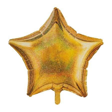 INFLATED Party Star Foil Balloon Yellow Star