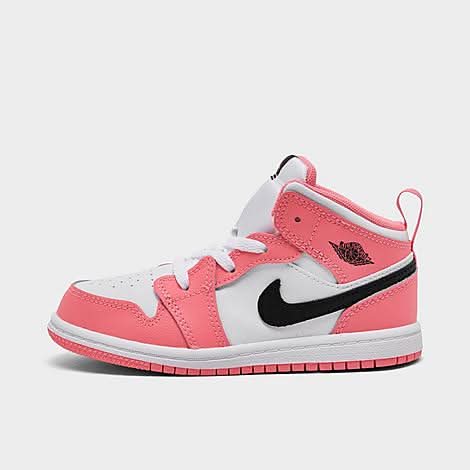Kids' Toddler Air Jordan Retro 1 Mid Casual Shoes (7.0)