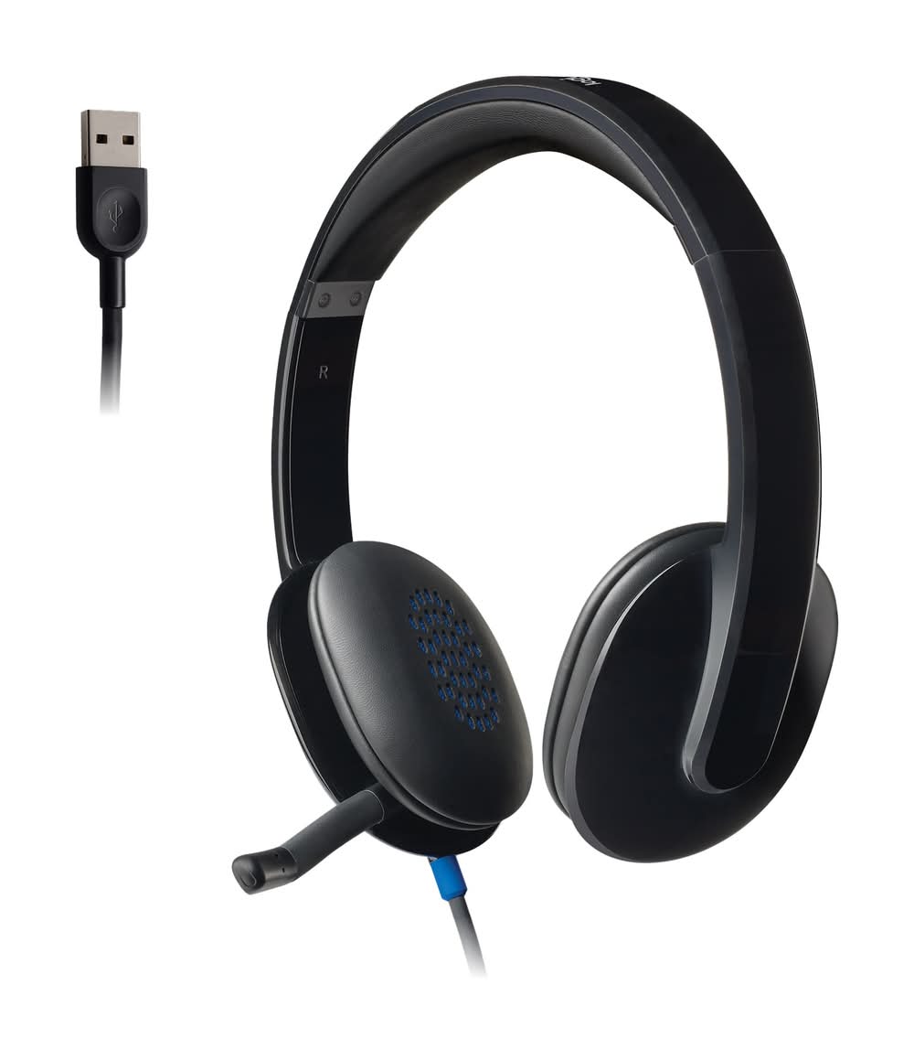 Logitech - H540 Wired On-Ear Headset - Black