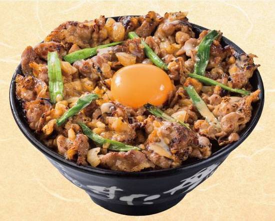 【オススメ】とんこつ醤油肉盛り牛カルビ丼肉W盛り