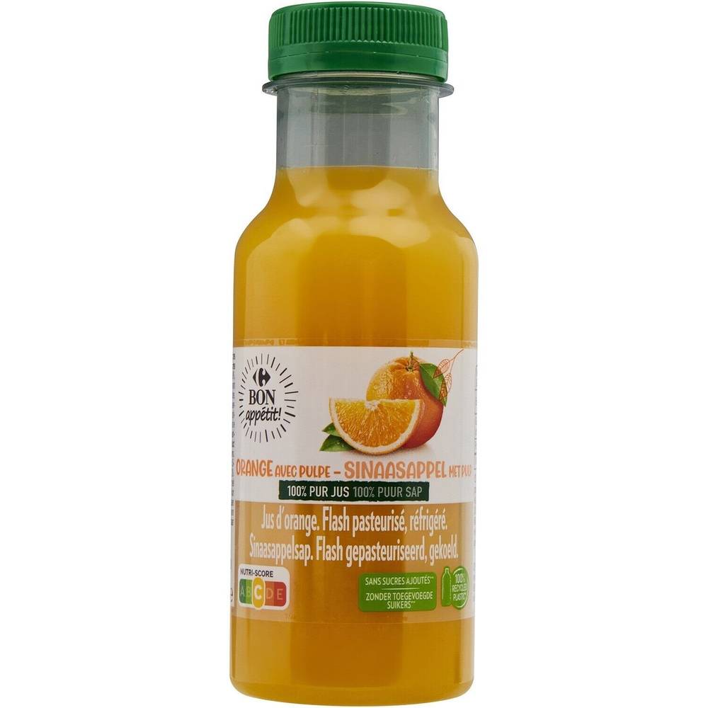 Carrefour - Jus d'orange avec pulpe (250 ml)