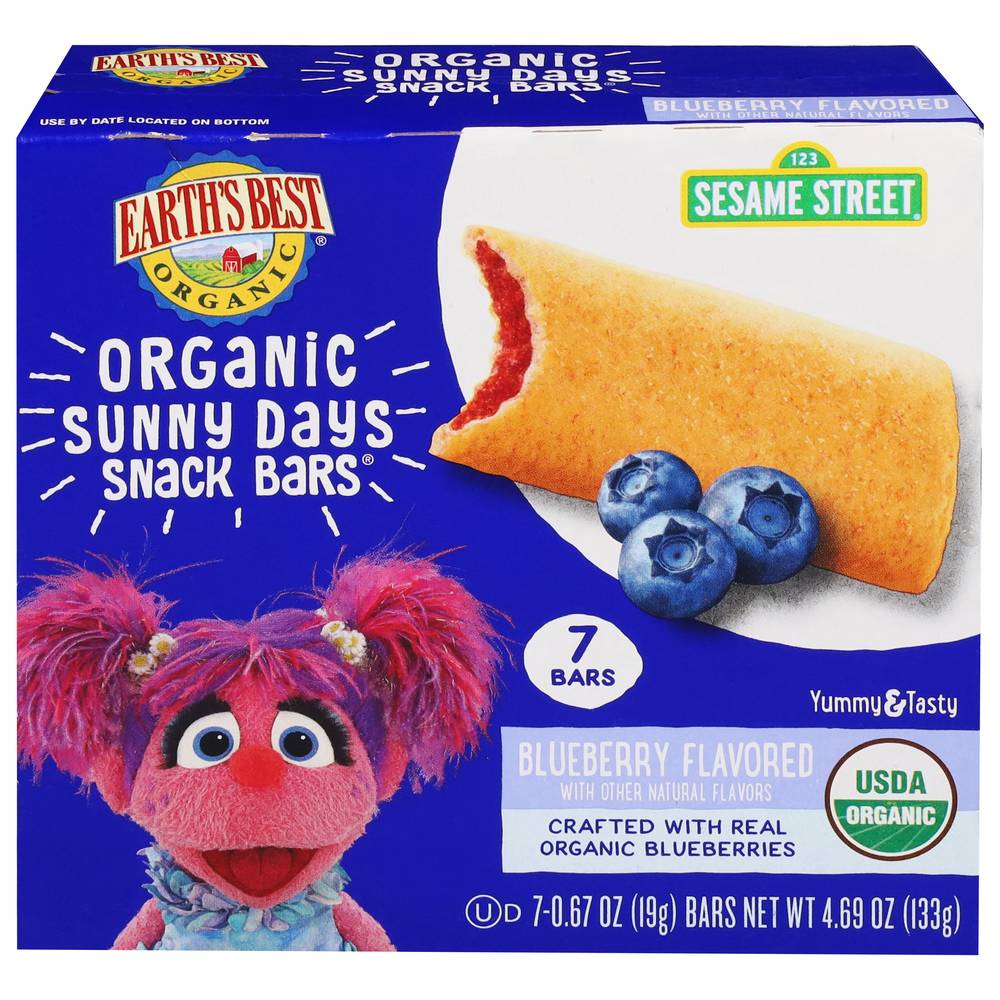 Earth's Best Organic Sesame Street Flavored Snack Bars (blueberry)