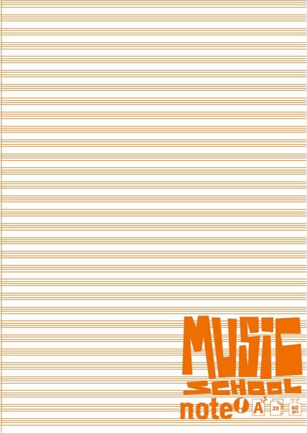 Caderno de Música A5 20 Folhas Note!
