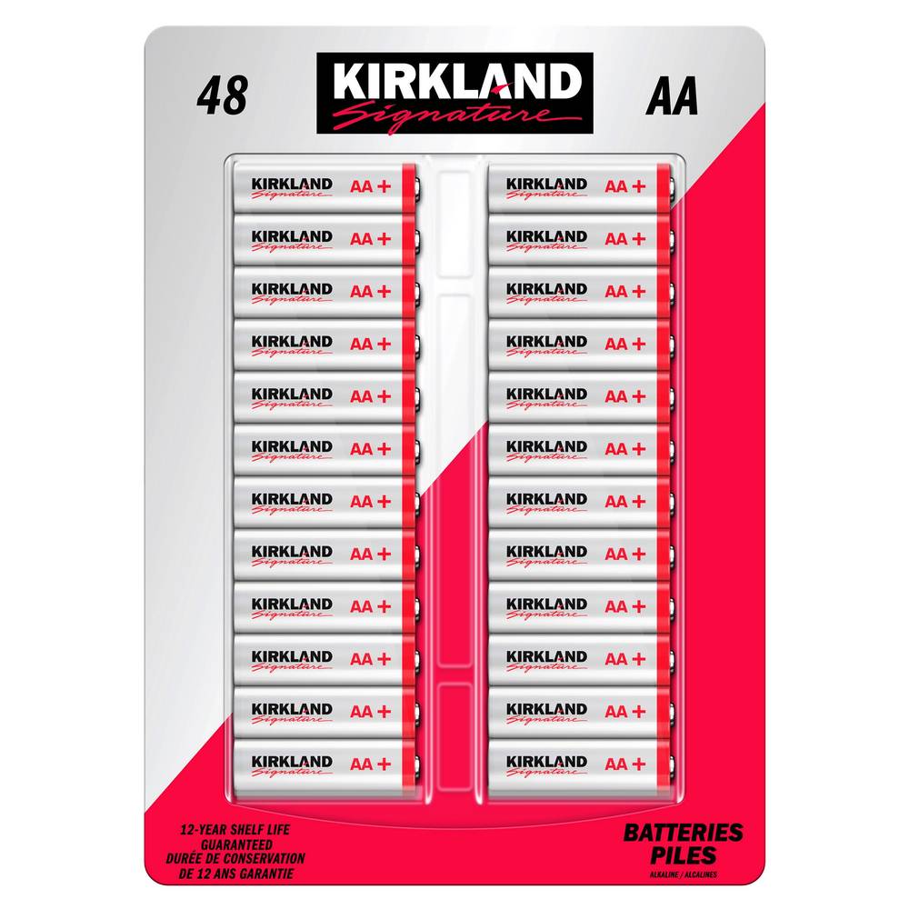 Kirkland Signature Alkaline AA Batteries, 48-count