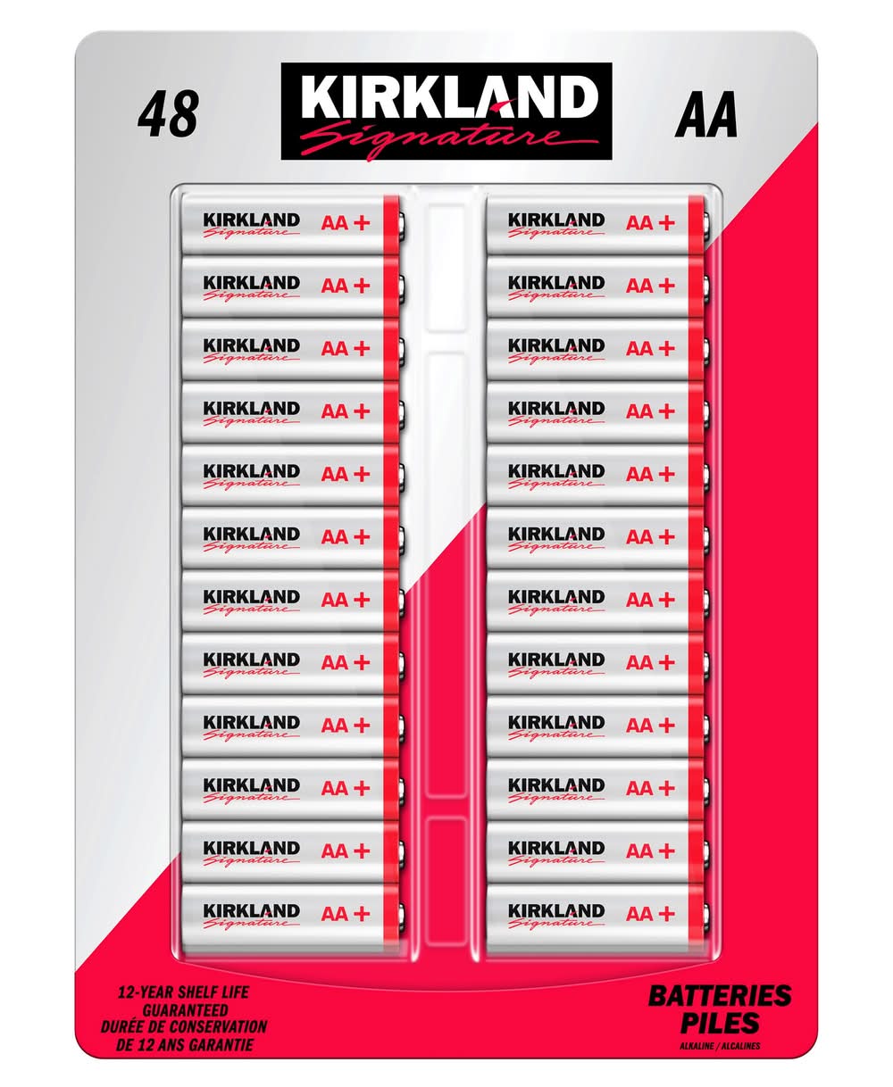 Kirkland Signature Alkaline AA Batteries, 48-count