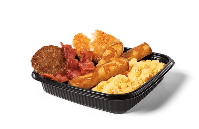 3PC Classic French Toast Sticks Platter w/ Bacon & Sausage