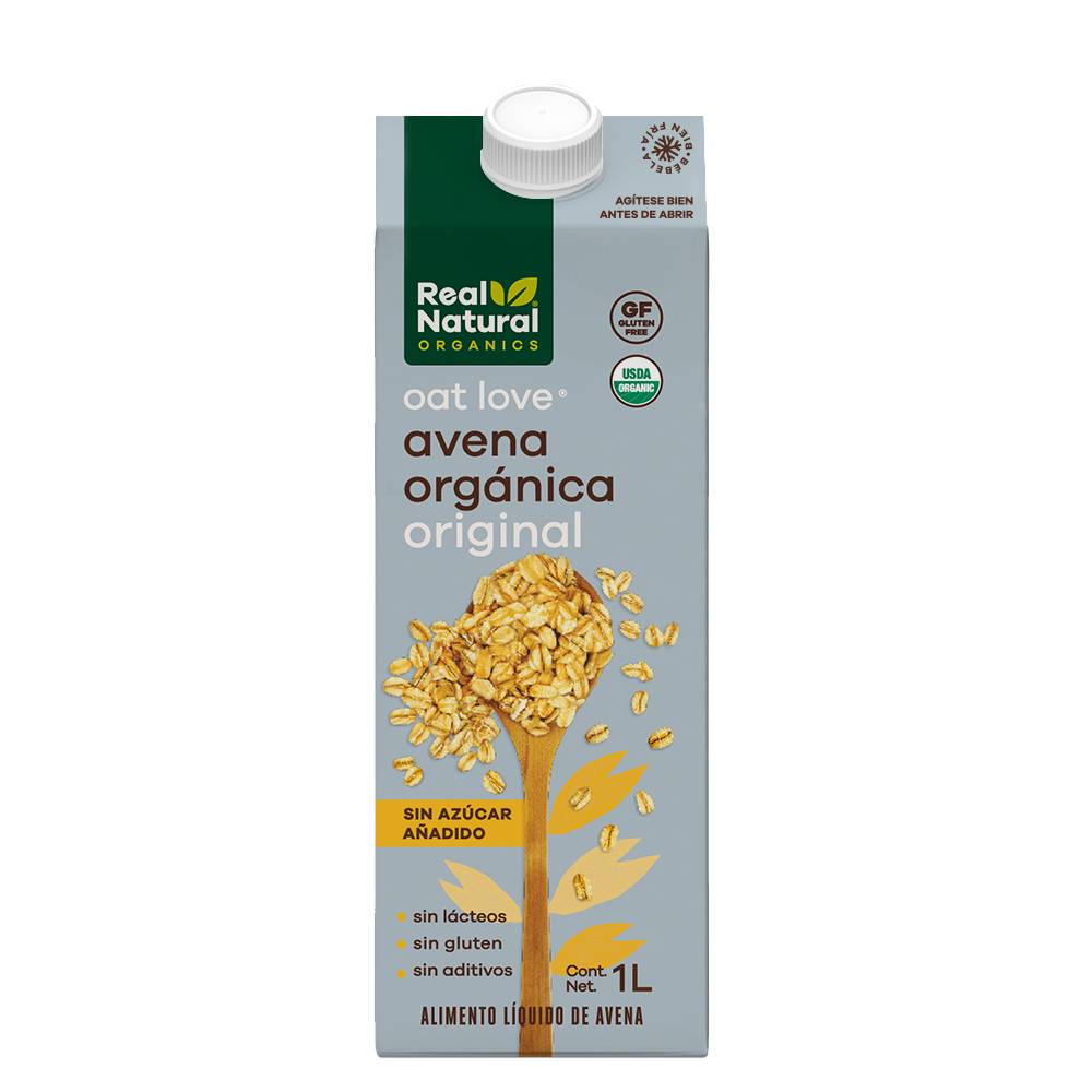 Real Natural · Alimento líquido de avena orgánica (1 L)