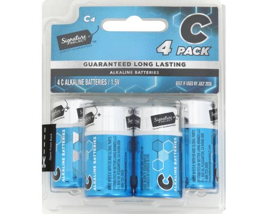 Signature Select · C Alkaline Batteries (4 batteries)