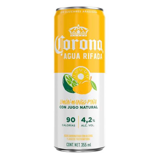 Corona agua rifada mango-piña (lata 355 ml)
