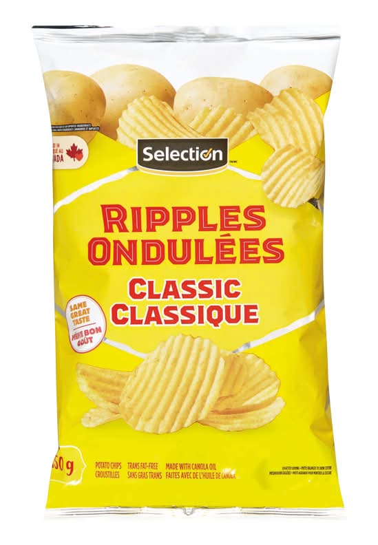 Selection croustilles ondulées classique - ripples classic potato chips