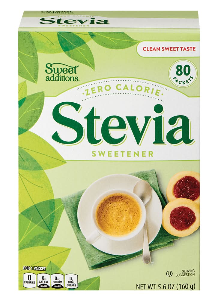 Sweet Additions Zero Calorie Stevia Sweetener Packets (5.6 oz, 80 ct)