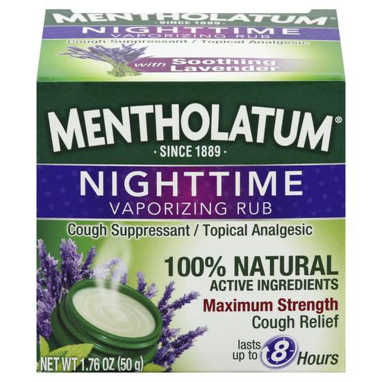Mentholatum Maximum Strength Relief Nighttime Vaporizing Rub