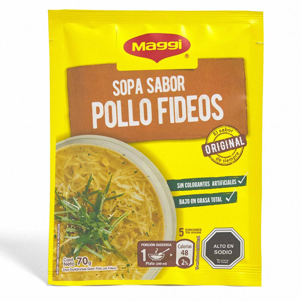 Maggi sopa pollo con fideos (sobre 70 g)