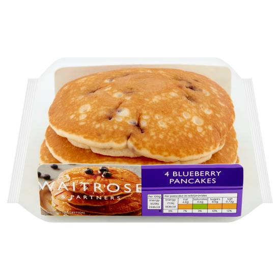Waitrose & Partners Blueberry Pancakes (4 ct)
