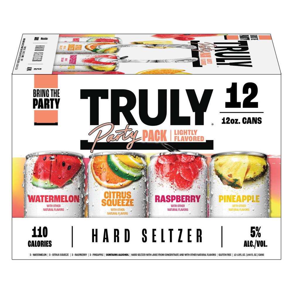 Truly Hard Seltzer Party pack Variety, Assorted (12 x 12 fl oz)