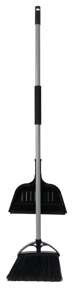 Easy Home Broom and Dustpan Black