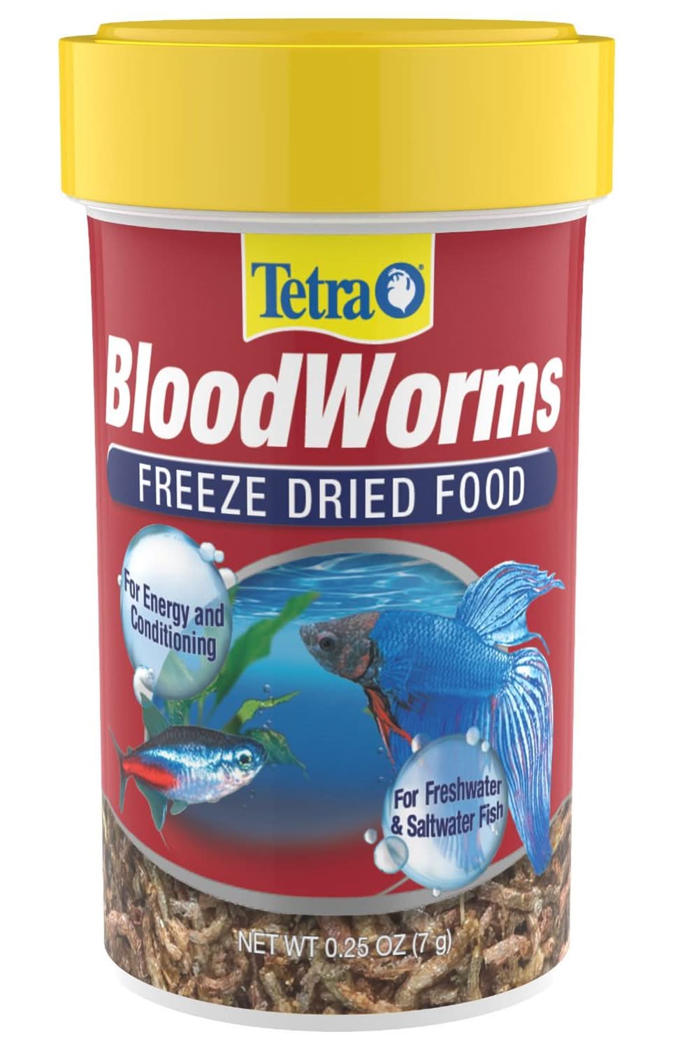 Tetra BloodWorms Freeze Dried Fish Food, 0.25 oz