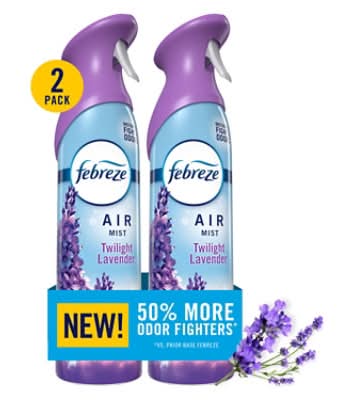 Febreze Air Mist Air Freshener, Twilight Lavender - 2-8.1 Oz. - 2-8.1 Oz