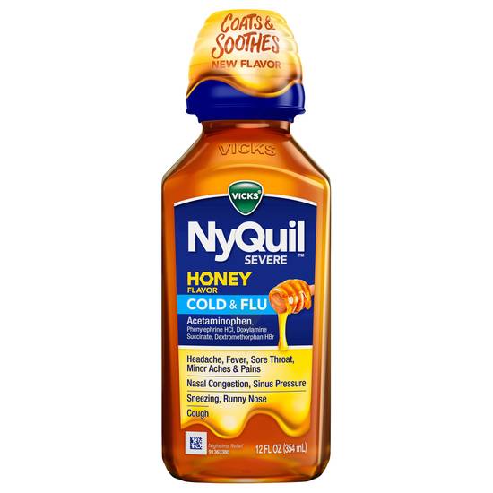 Vicks Nyquil Severe Honey Cold & Flu Nighttime Relief