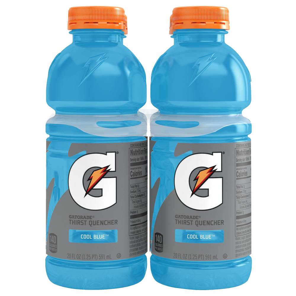 Gatorade Thirst Quencher Sports Drink, Cool Blue (4 x 20 fl oz)