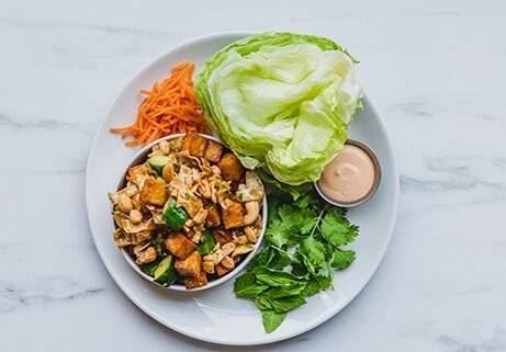 Vegan Tofu Lettuce Wraps