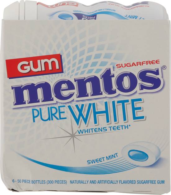 Mentos Sugar Free Pure White Gum (sweet mint )