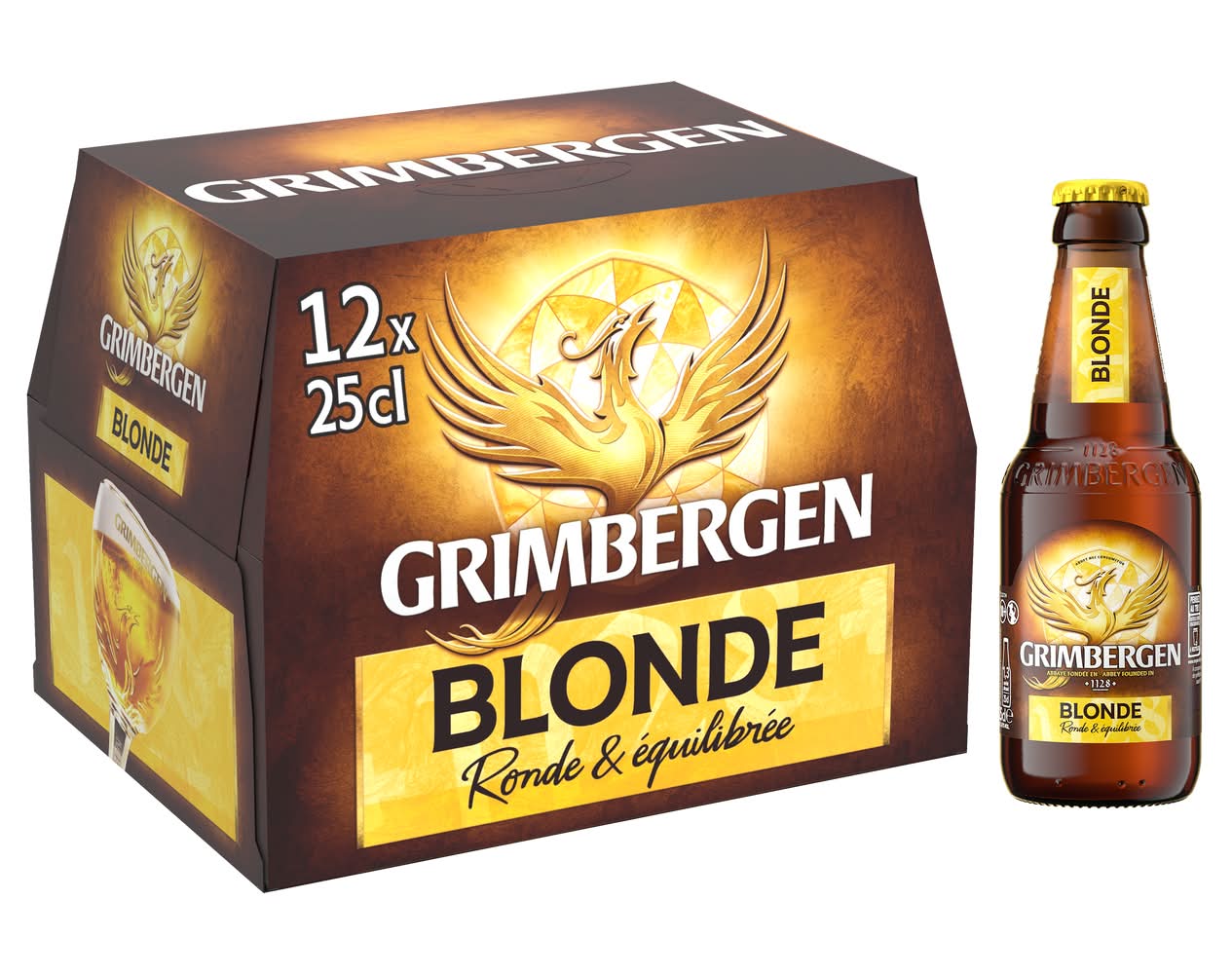Grimbergen - Bière blonde d'abbaye (12 x 250ml)