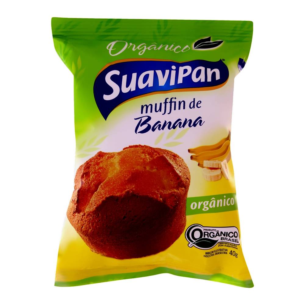 Suavipan muffin orgânico de banana (40g)