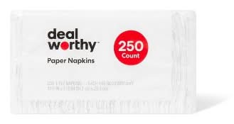 Dealworthy Disposable Paper Napkins, 12.5x11.6 in (250 ct)
