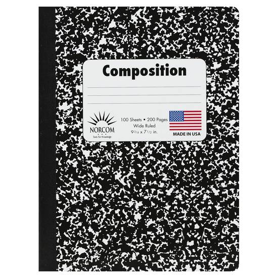 Norcom Composition Wide Ruled 100 Sheet Notebook (1 book)