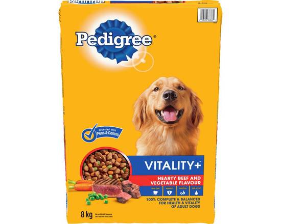 Pedigree · Vitalité boeuf - Vitality+ hearty beef & vegetable dry dog food (8 kg)