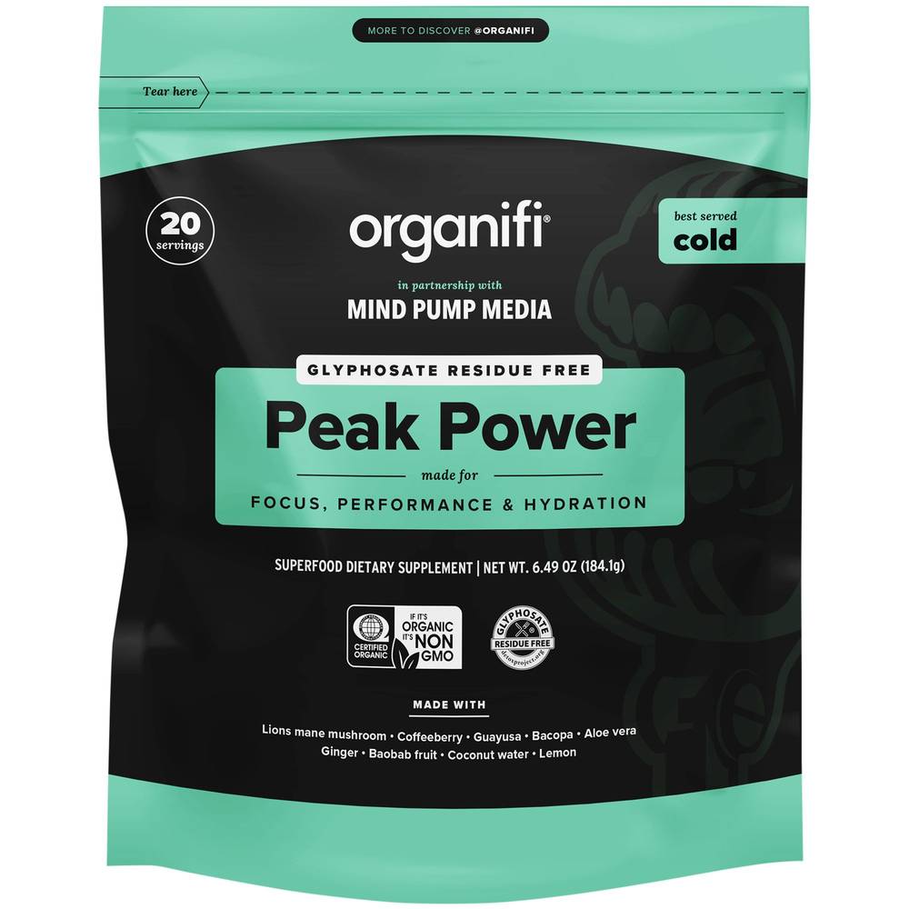 Organifi Peak Power - Lemon(6.49 Ounces Powder)