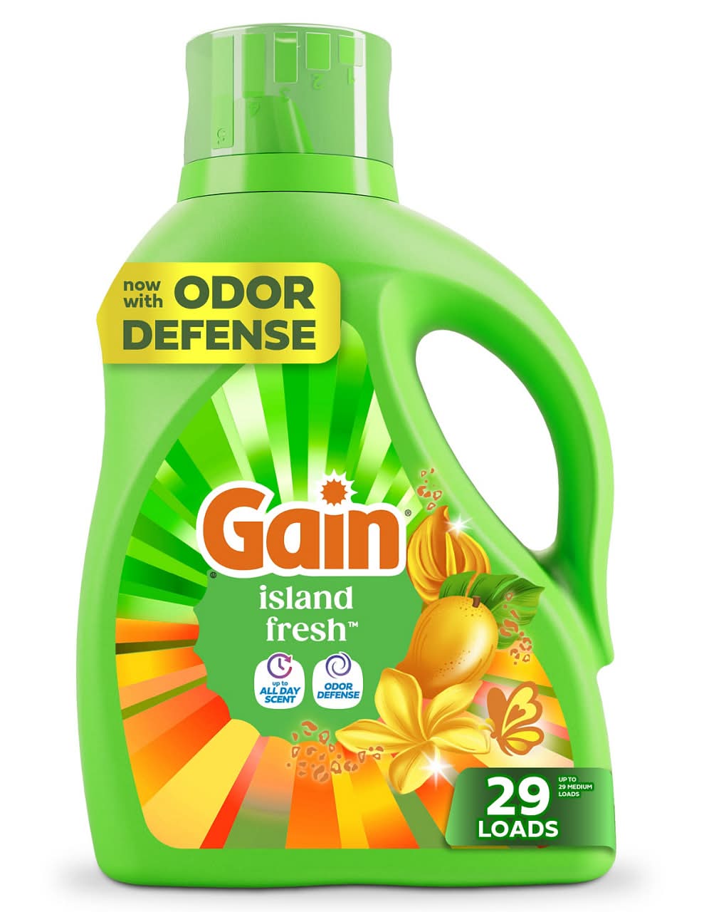 Gain Liquid Laundry Detergent 29 Loads, Island Fresh (39 fl oz)