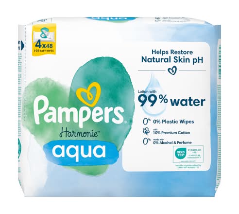 Harmonie Aqua Baby Wipes (192 pack)