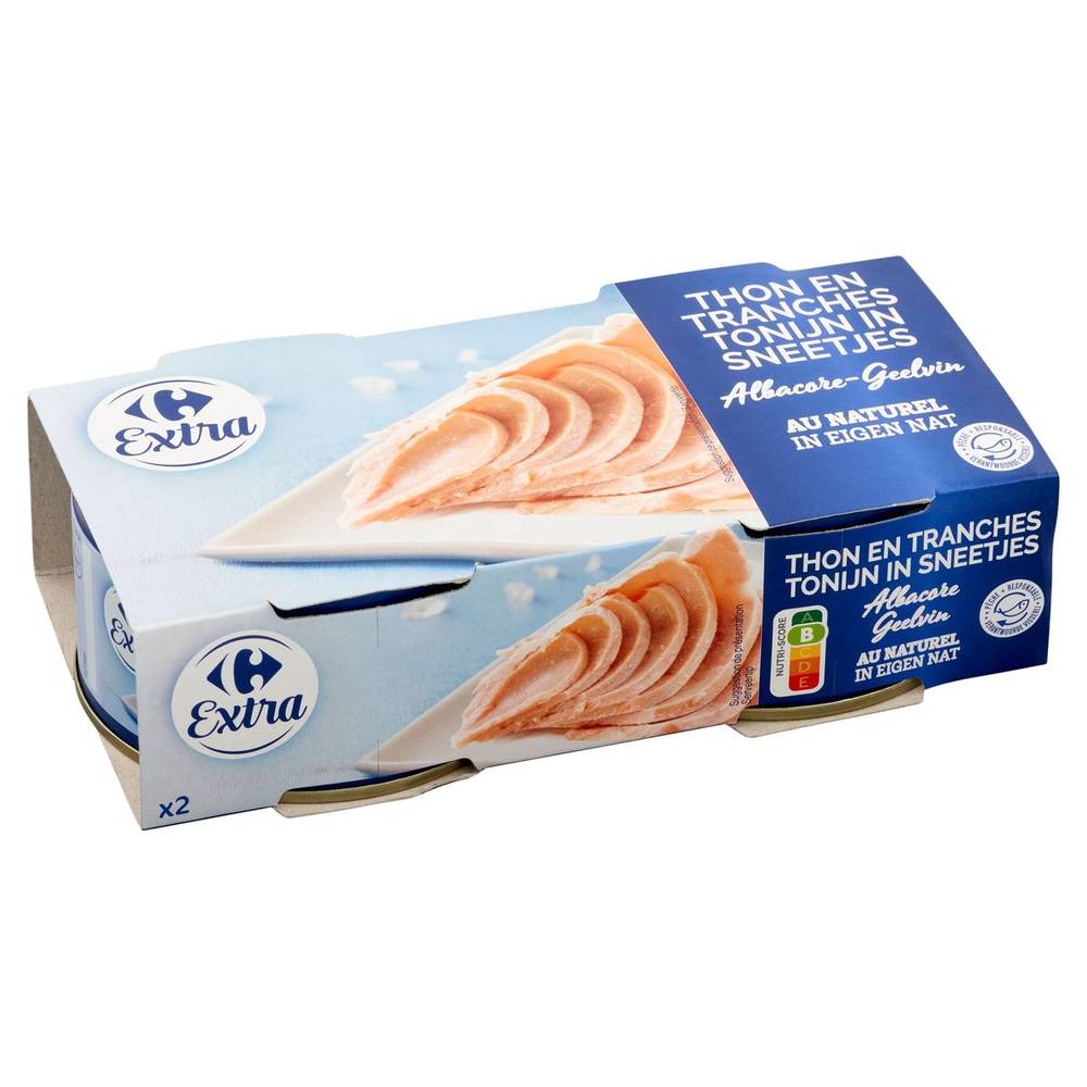 Carrefour Extra Thon en Tranches Albacore au Naturel 2 х 200 g