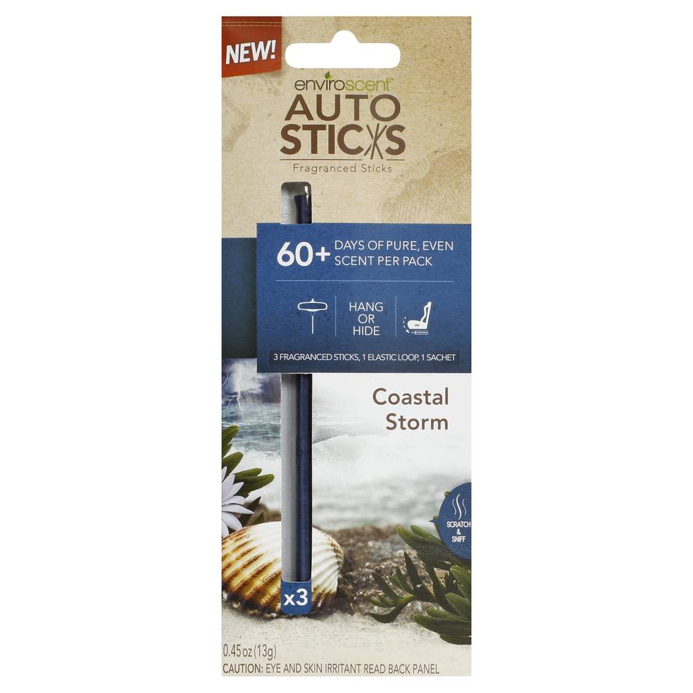 Enviroscent Coastal Storm Auto Stix Fragranced Sticks