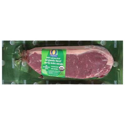 O Organics Beef Steak Top Loin Grass Fed 10 Ounce - 3.75 Lb