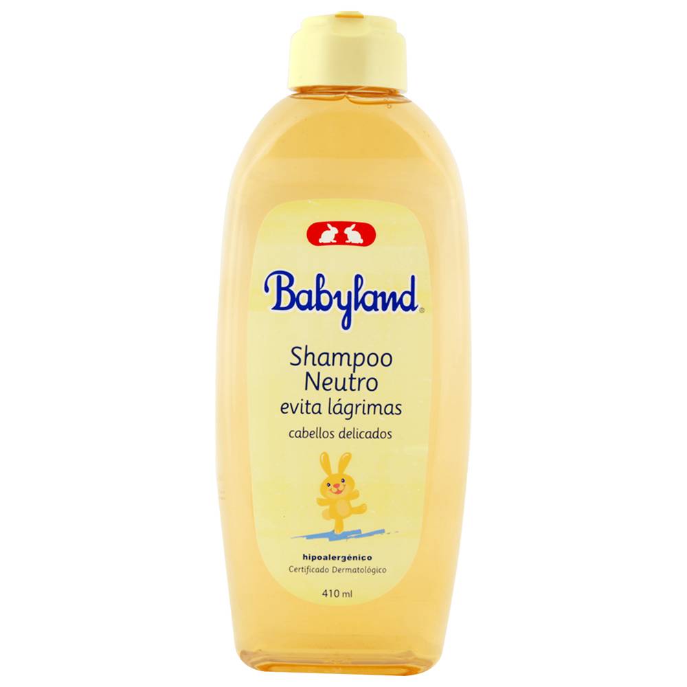 Babyland shampoo neutro hipoalergénico bebé (410 ml)