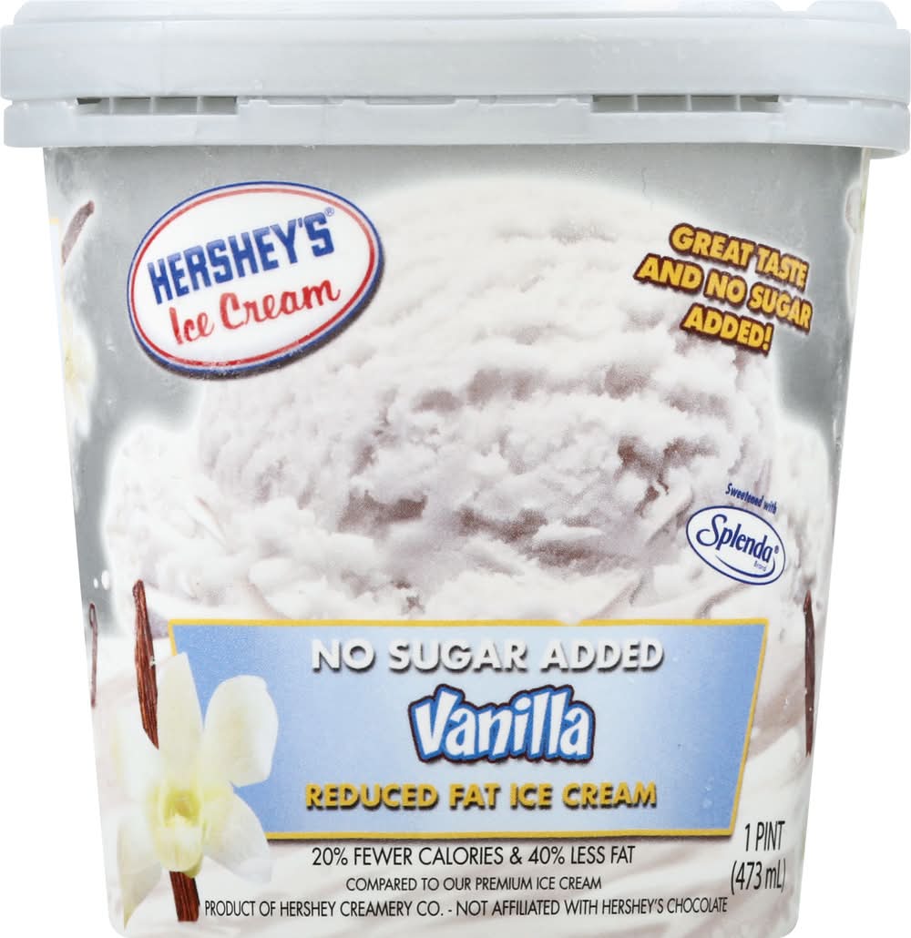 Hershey's No Sugar Added Ice Cream, Vanilla (473 ml)