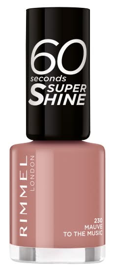 Rimmel London 230 Mauve, Super Shine 60 Seconds Nail Polish To the Music (8ml)
