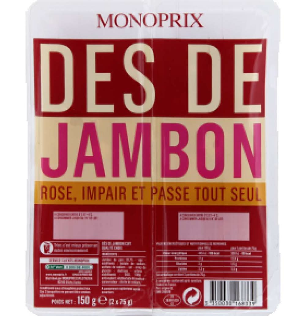 Monoprix - Dés de jambon (2)