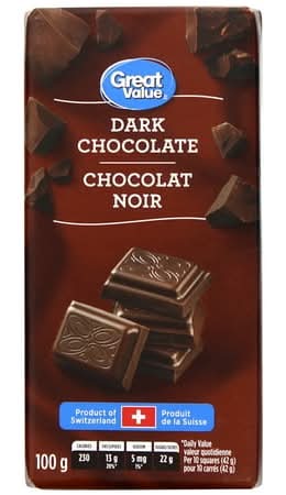 Great Value Dark Chocolate (100 g)