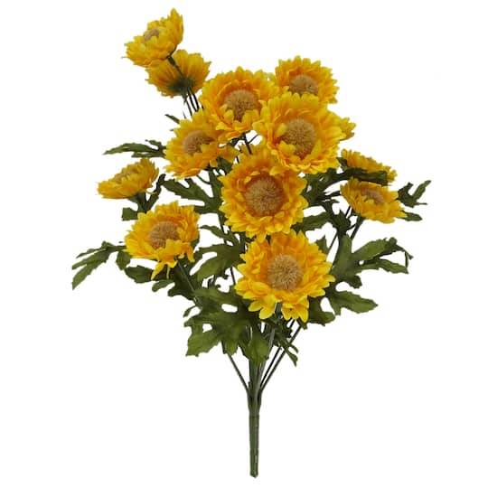 16" Yellow Straw Flower Bush By Ashland