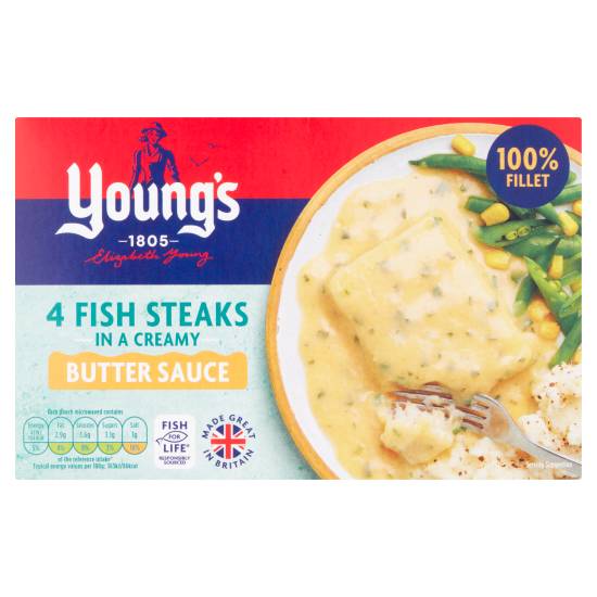 Young's Fish Steaks in a Creamy Butter Sauce (4ct)